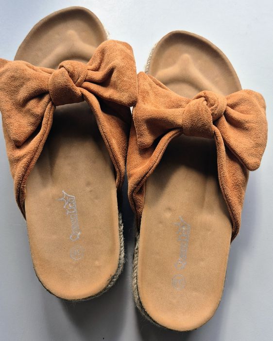 Damskie laczki 38 klapki gruba podeszwa