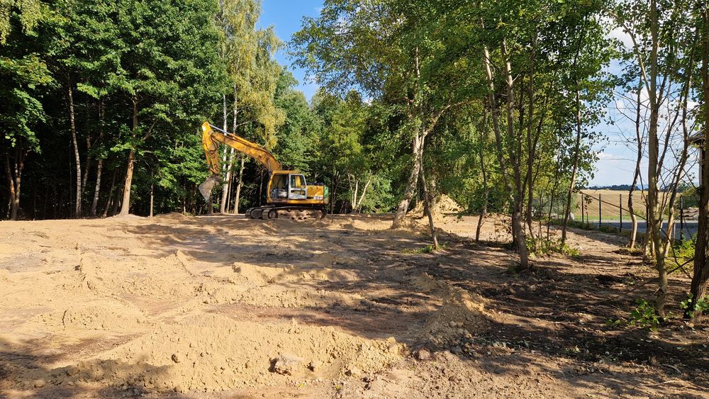 Wynajem koparki obrotowej  gąsienicowej 20ton