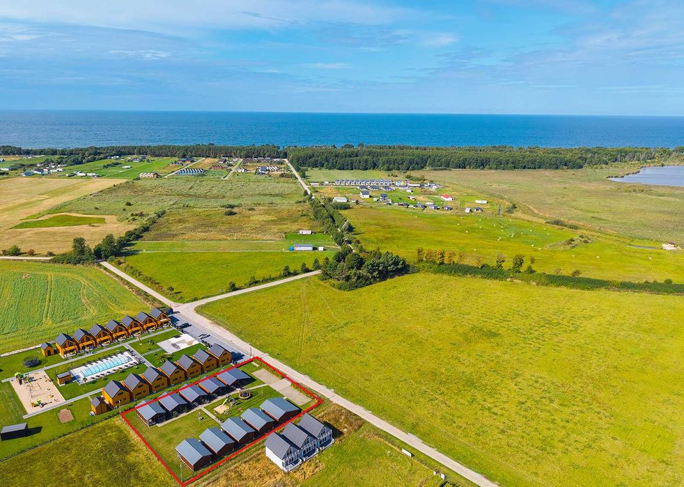 Domki pod wzgórzem. Nowe domki 6-cio osobowe Kopań gm. Darłowo.