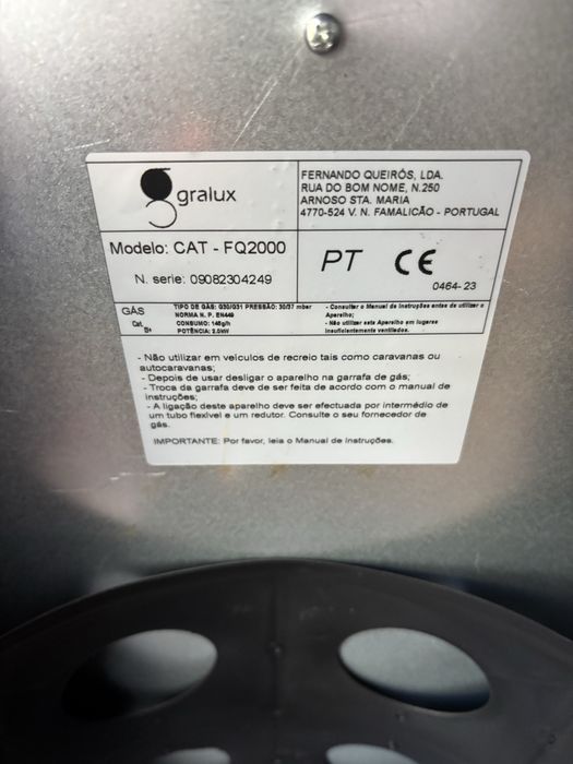 Aquecedor mini chama azul gralux novo