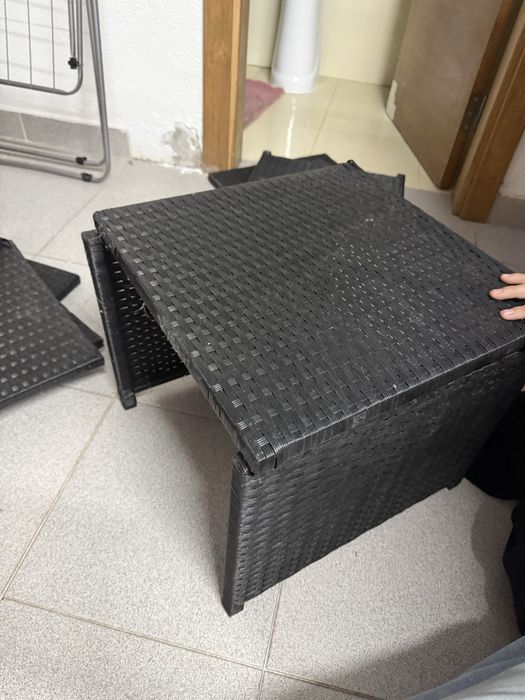 4 bancos ratan novos (sem parafusos)