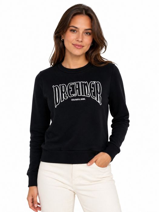 Bluza BASIC z nadrukiem Dreamer Czarna XS