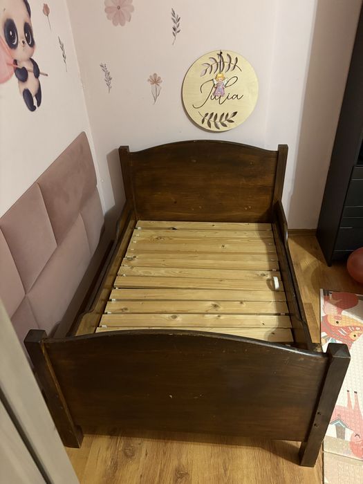 Ikea, dziecięce łóżko, rosnące z dzieckiem, drewniane