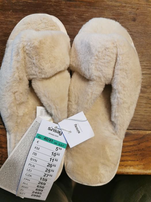 Kapcie z futerkiem