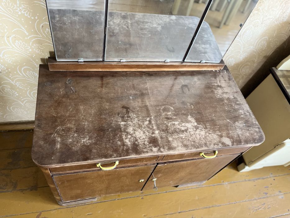 Komoda z lustrem prl styl retro