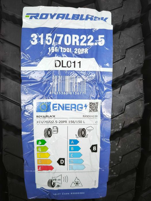 Opony 315/70R22.5 Royal Black DL011 jak Continental - c.BRUTTO