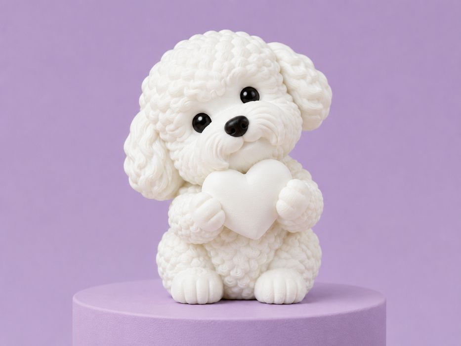 Figura de animais em lã de cabra