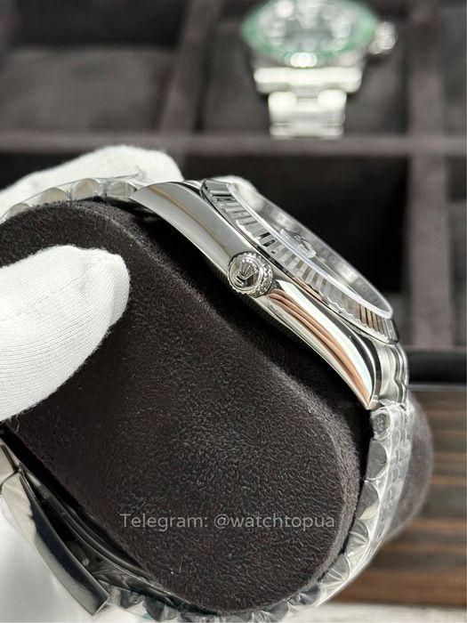 Годинник Rolex Datejust Wimbledon 41 Grey Dial Green Roman Ролекс