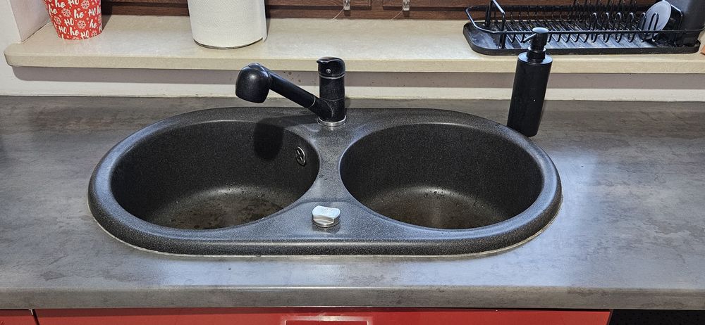 Zlew granitowy zlewozmywak 80 cm syfon