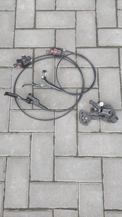 MTB Shimano hamulce, przerzutka, kierownica z mostkiem.