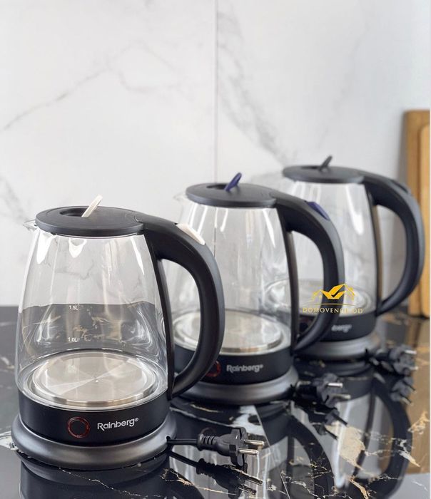 РОЗПРОДАЖ! Електрочайник 1.8л, электрический чайник стеклянный, дисков