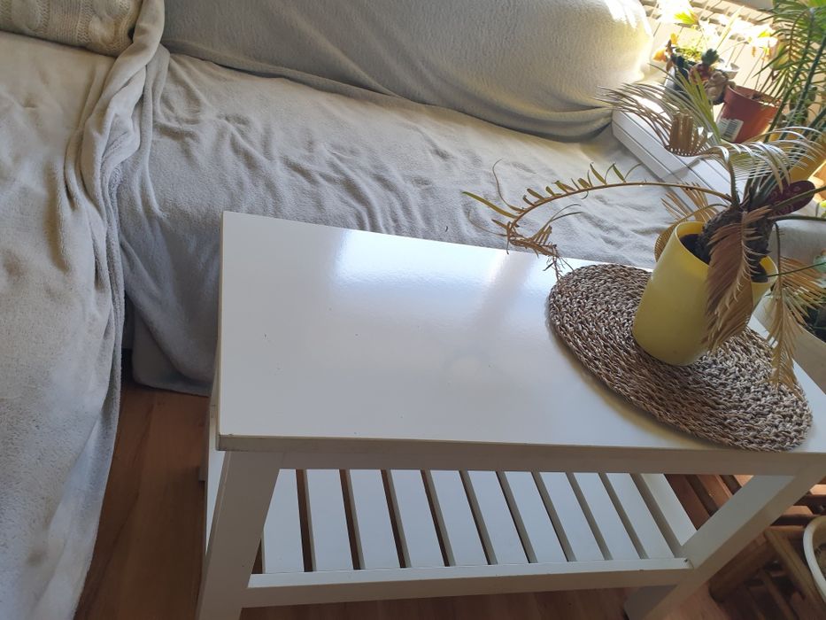 Ławka stolik ikea biała HEMNES