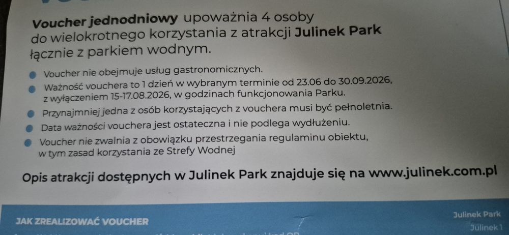 Voucher 2+2 Julinek Park