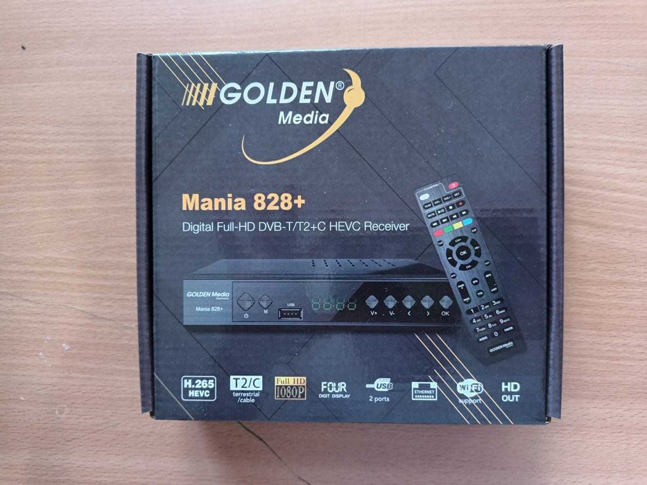 TDT Recetor/Descodificador + Cabo (DVB-T2/DVB-T/DVB-C) Full HD H.265