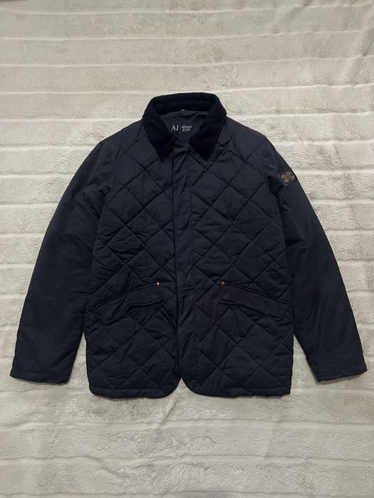 ARMANI JEANS (M-L) Vestes Blazers Bleu Marine мужская куртка стеганая
