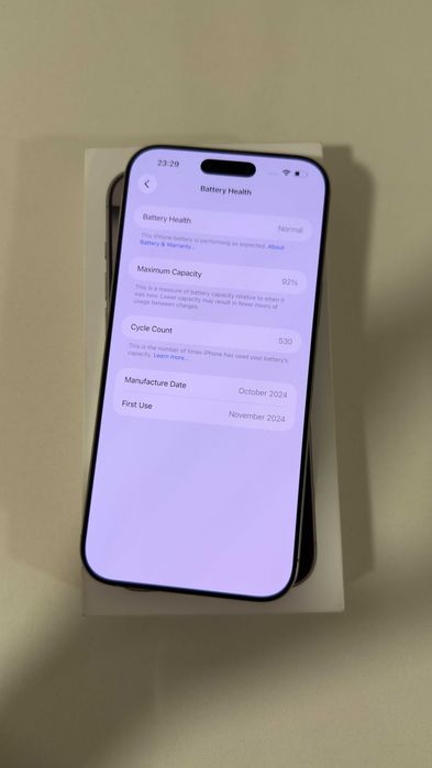 Apple iPhone 16 Pro Max 256GB 92% "cinza" + caixa original, cabo, capa e fatura
