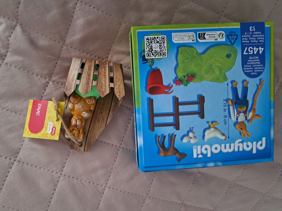 Playmobil zestaw na zajączka wielkanoc krolik figurka