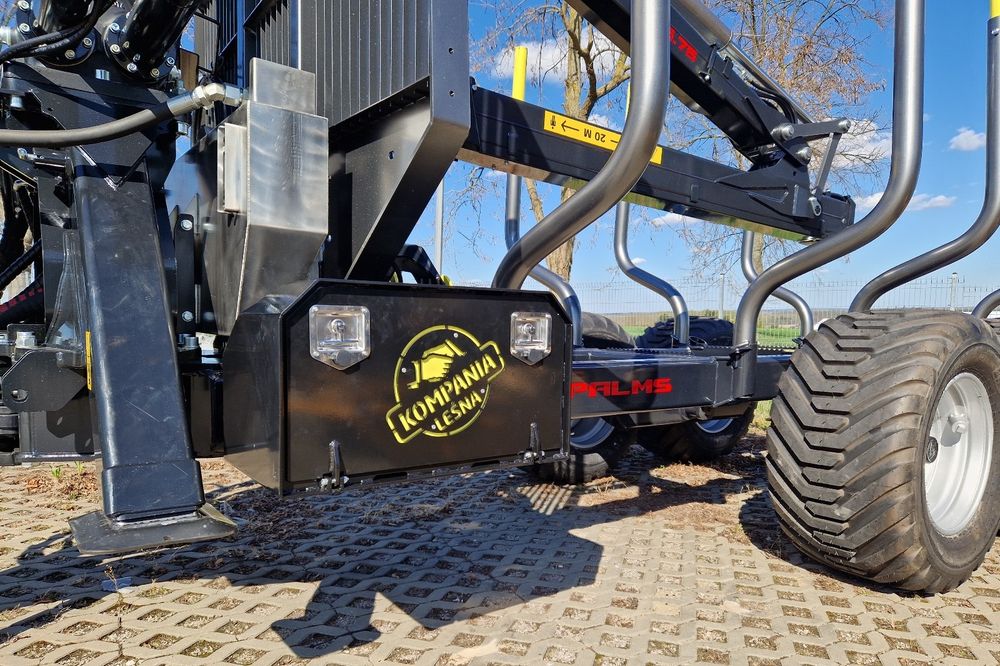 PALMS 14D 5.75   Przyczepa leśna do drewna 14 ton z żurawiem 7,5 m