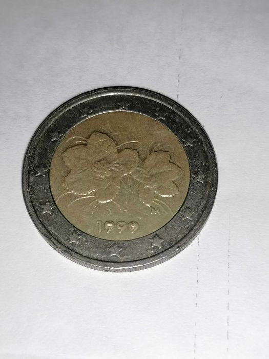 Moeda de 2€ de 1999 da Finlândia - Rara com defeito