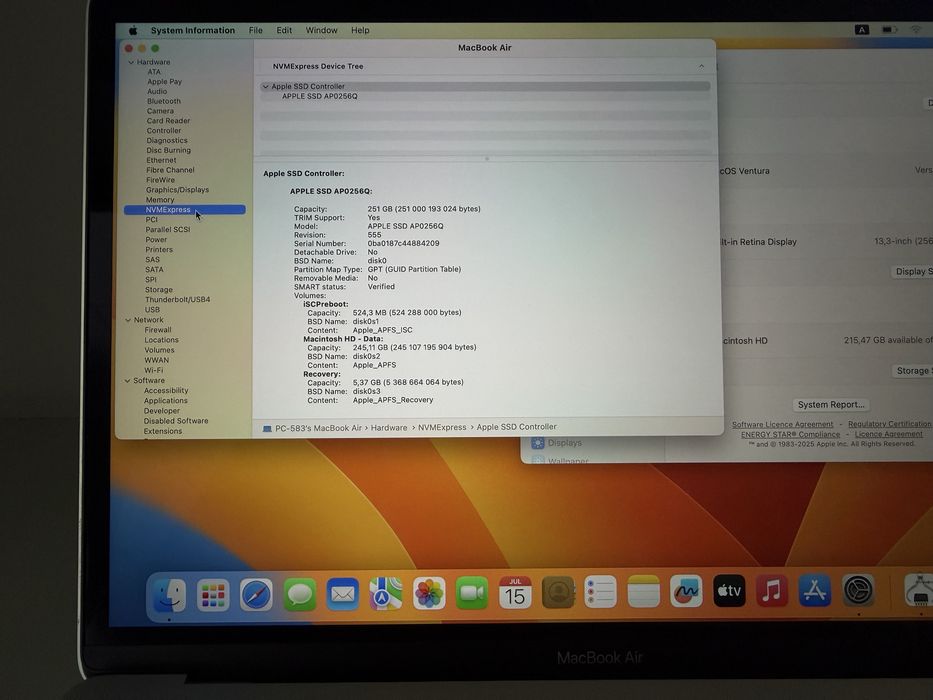 MacBook Air 13 256gb (M1 2020)