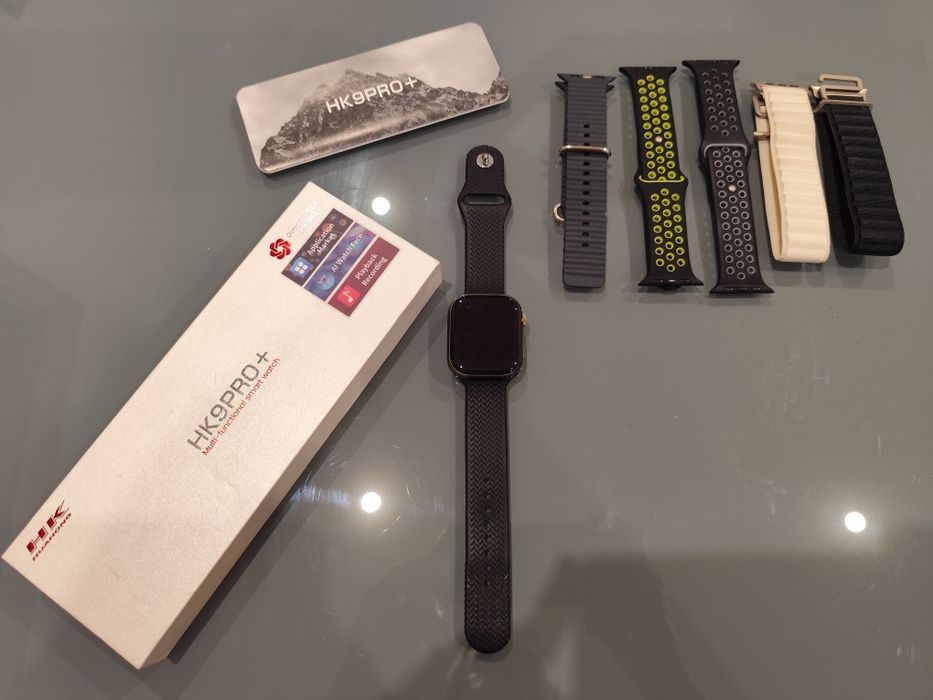 Smartwatch HK9 Pro Plus com 6 pulseiras (similar ao Apple Watch)
