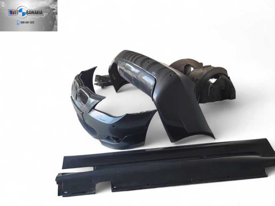 Kompletny zestaw m-pakiet BMW E60 PLATINGRAU METALLIC A68/7