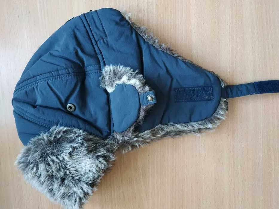 Продам шапку с ушками для мальчика 6-10 лет. Б/У