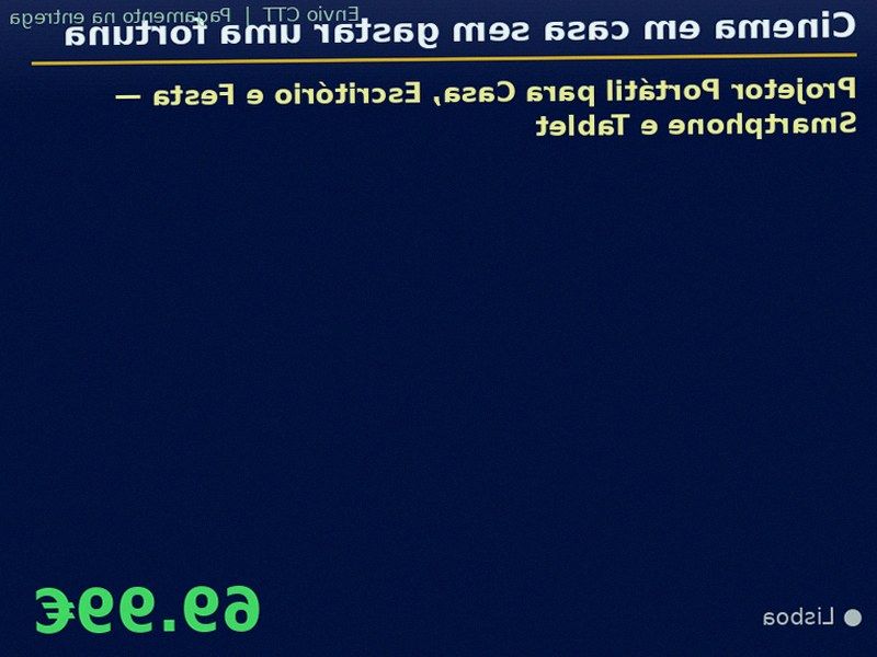 Projetor Portátil para Casa, Escritório e Festa — Smartphone e Tablet