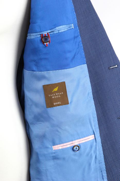 DIGEL Чоловічий трикотажний вовняний синій піджак. Оригінал. (XL)