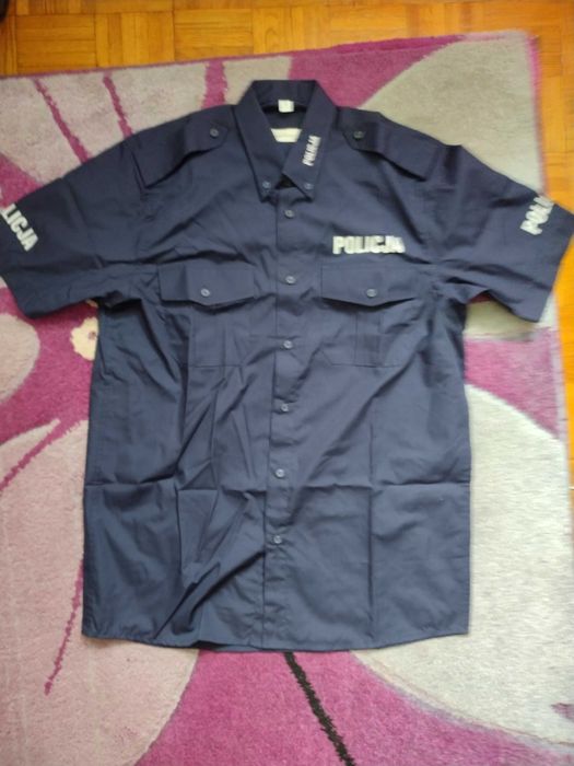 POLICJA koszula służbowa letnia z krótkim rękawem 39/ 164-170