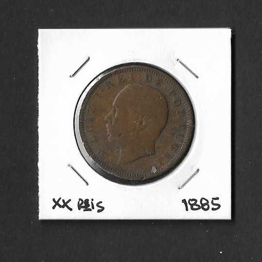 Moeda de 20 Reis. Portugal 1885