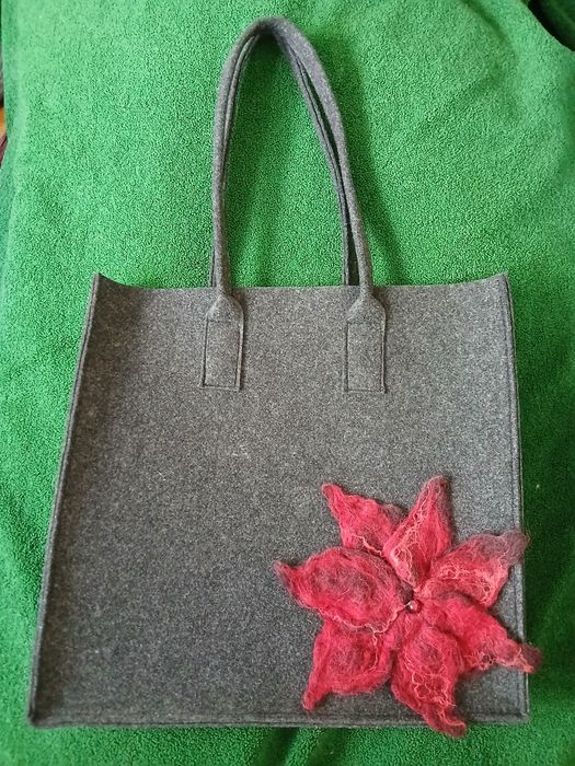 Torba filcowa duża handmade