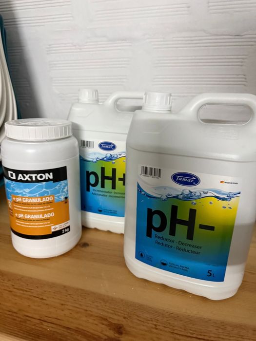 Produtos para Piscina/Jacuzzi (PH+, PH+ granulado e Ph-)