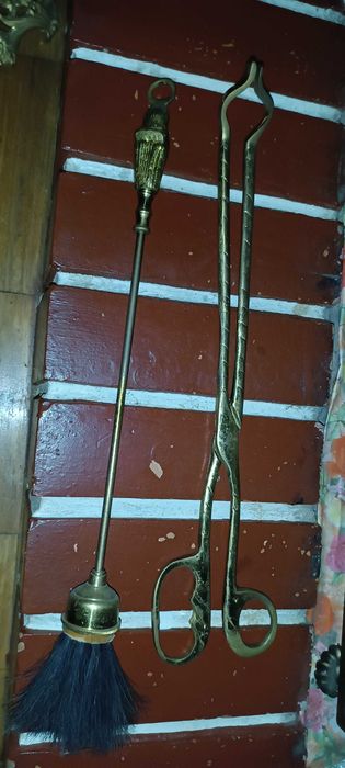Conjunto utensílios lareira com ou sem guarda fogos