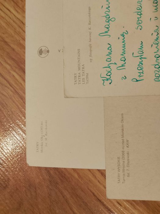 stare kartki pocztowe prl góry tatry zestaw 3 sztuki