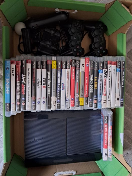 PS3/500GB/Move/Gry/Pady