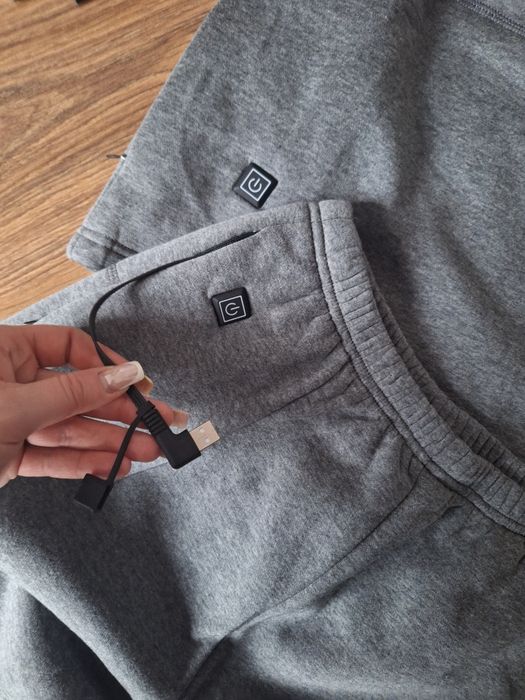 Nowy dres damski z funkcją podgrzewania XL szary