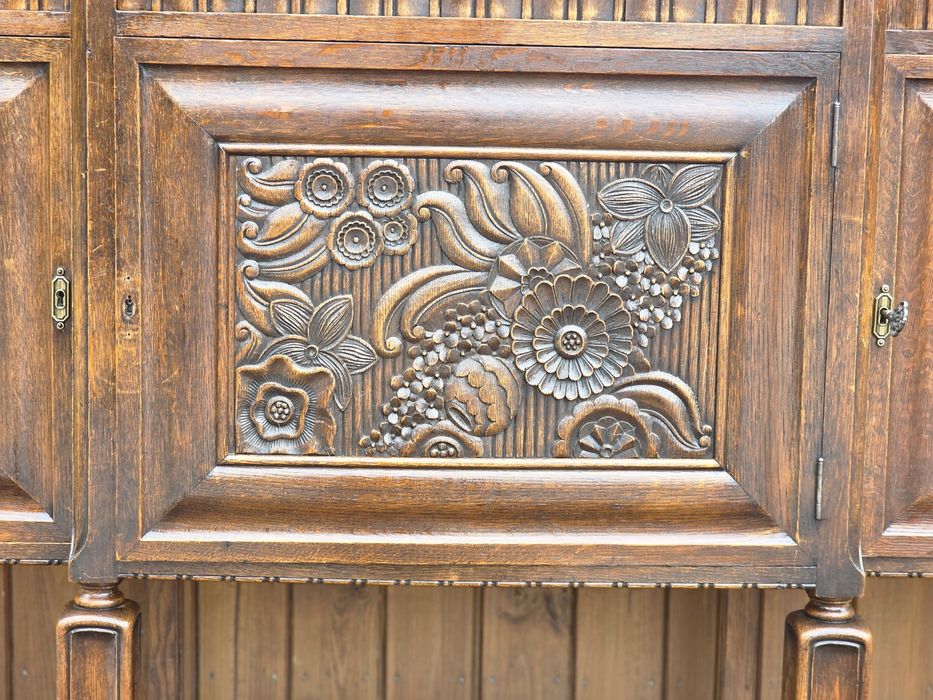 Secesyjna komoda bufet z marmurem i lustrem 160cm #1960 Stylowy Węgrów