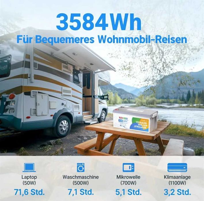 Німеччина! Redodo 12v 280Ah. 2026 р Lifepo4 Редодо 12 в 300 Аг