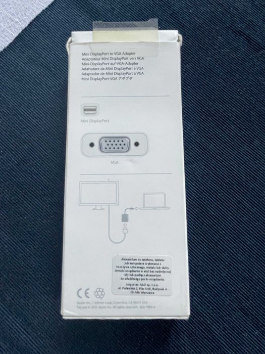 Apple Mini Display Port - VGA Adapter przełączka do MacBooka