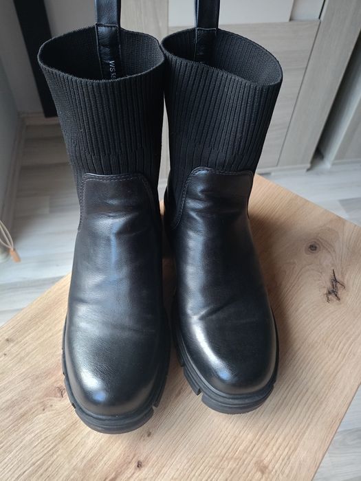 Botki damskie czarne DeeZee r.39