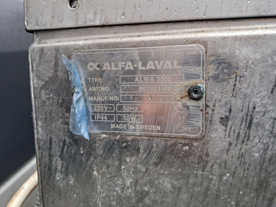 Myjnia Alwa 5000 do dojarki przewodowej  hali Alfa Laval
