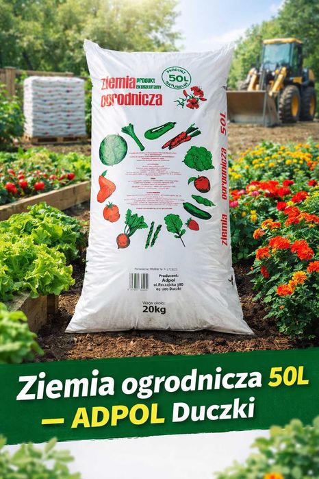 Ziemia ogrodowa workowana 50L – sprzedaż hurtowa – cała Polska