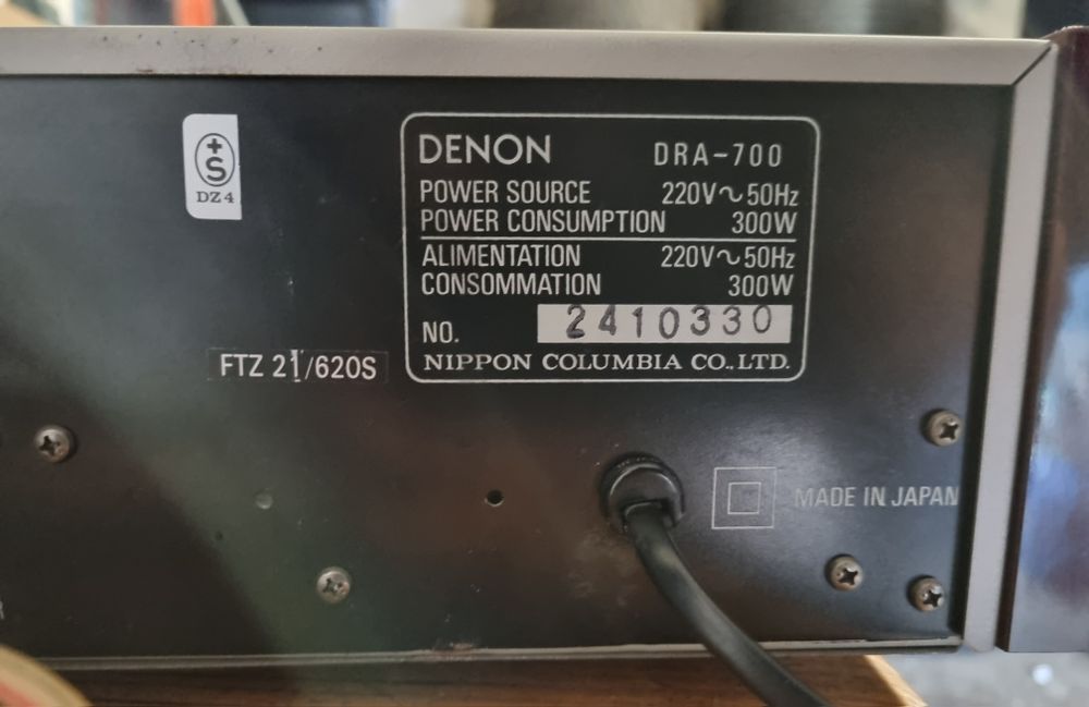 Amplituner Denon DRA-700 83r bdb stan rarytas Made in Japan