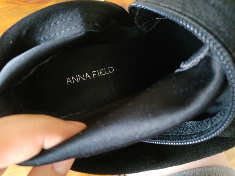 Женские высокие черные замшевые мотоботы Anna Field 39 размер_26,5 см