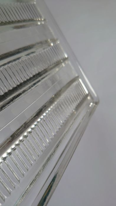Taca szklana serwisowa Vintage PRL DDR 31.5x13.5cm