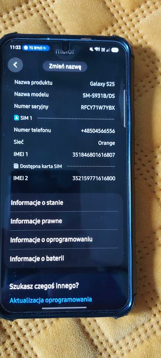 telefon samsung S25  512GB