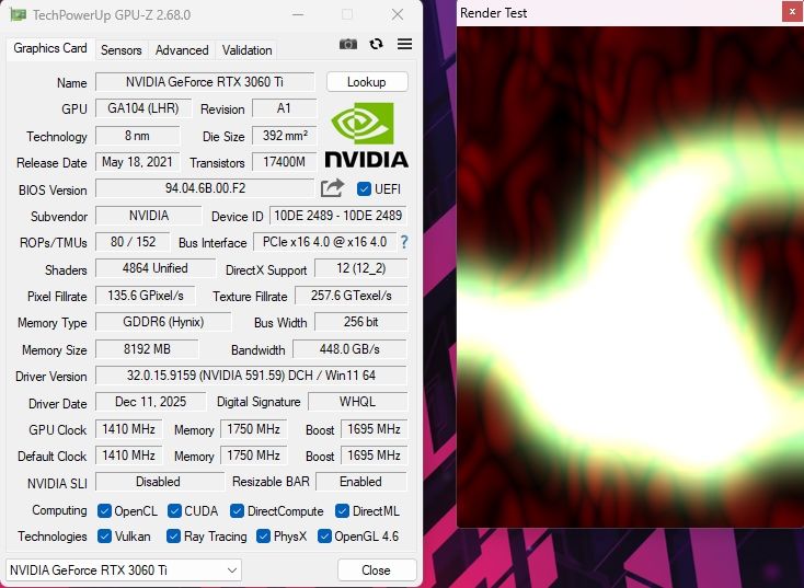 Palit RTX 3060Ti Dual OC V1 LHR відеокарта NVIDIA