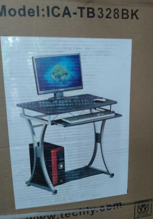 Techly Mesa compacta para PC com bandeja removível