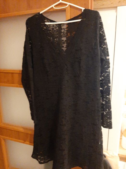 Czarna koronkowa sukienka 42,xl